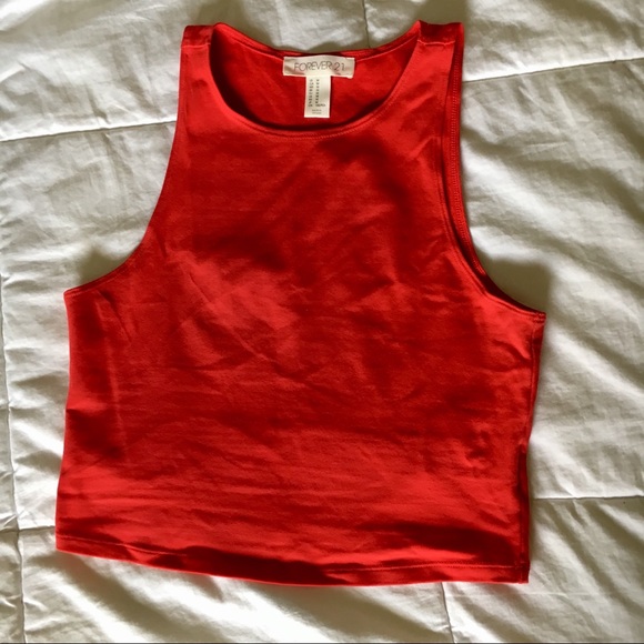 Forever 21 Tops - 🕶2/$10🕶  C R O P  T O P  |  high neck